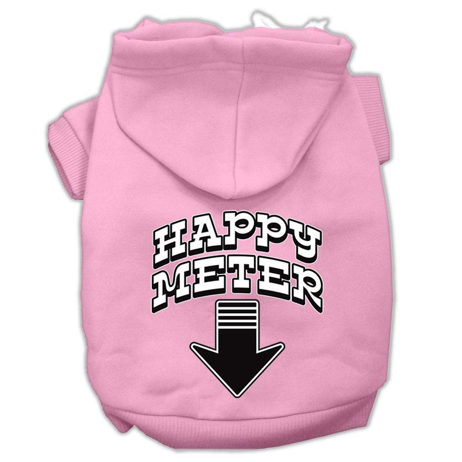 Happy Meter Screen Printed Dog Pet Hoodies Light Pink Size Xxl (18)