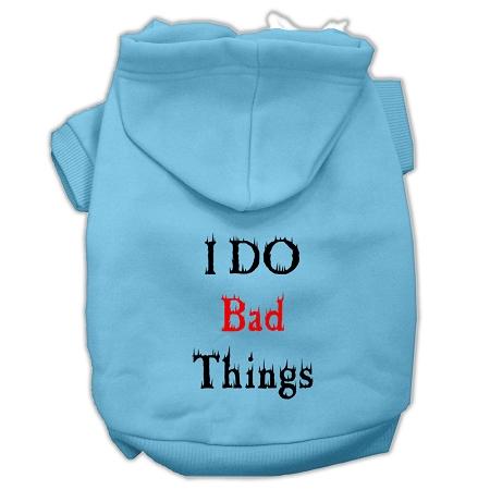 I Do Bad Things Screen Print Pet Hoodies Baby Blue Xl (16)