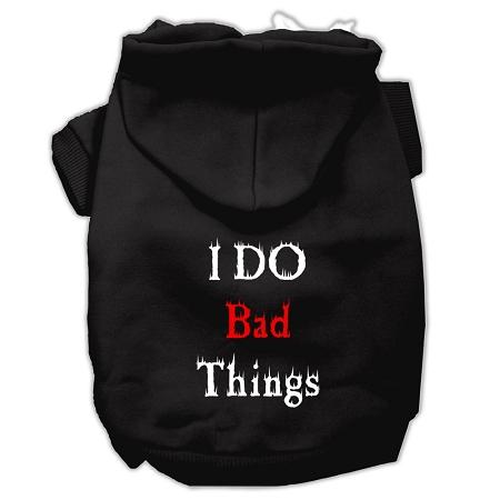 I Do Bad Things Screen Print Pet Hoodies Black Xxxl(20)