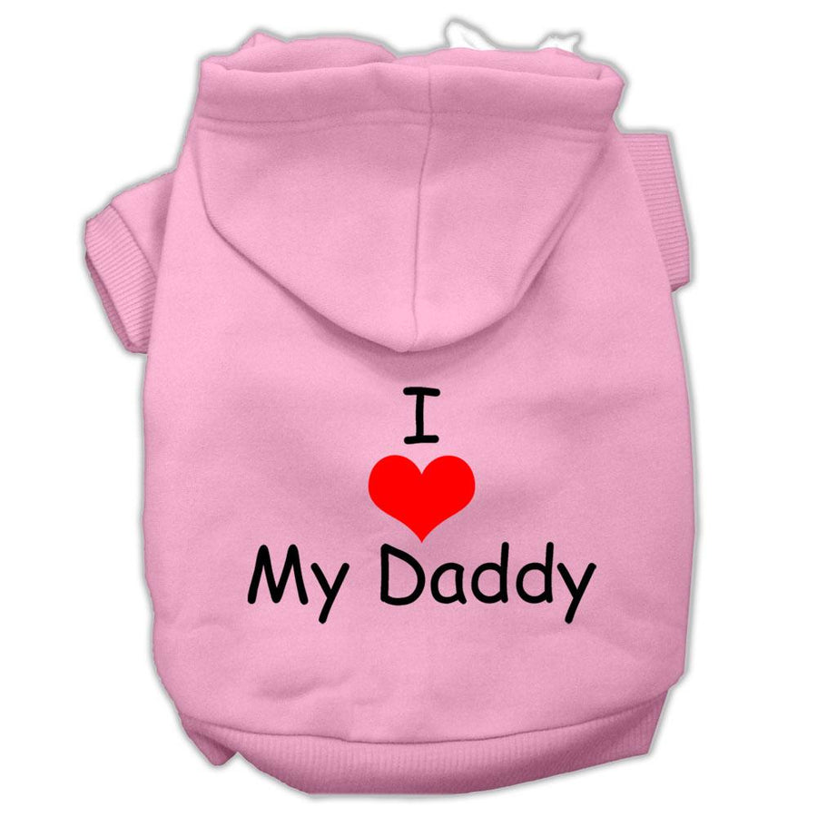 I Love My Daddy Screen Print Pet Hoodies Pink Size Xxl (18)