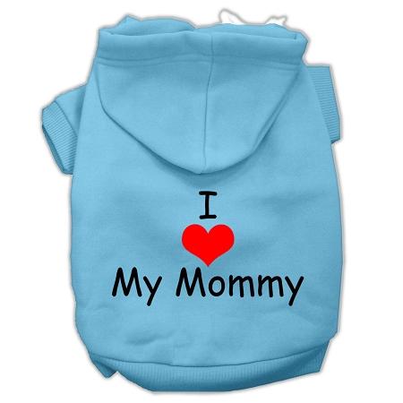 I Love My Mommy Screen Print Pet Hoodies Baby Blue Size Xxl (18)
