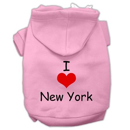 I Love New York Screen Print Pet Hoodies Pink Size Xxxl (20)