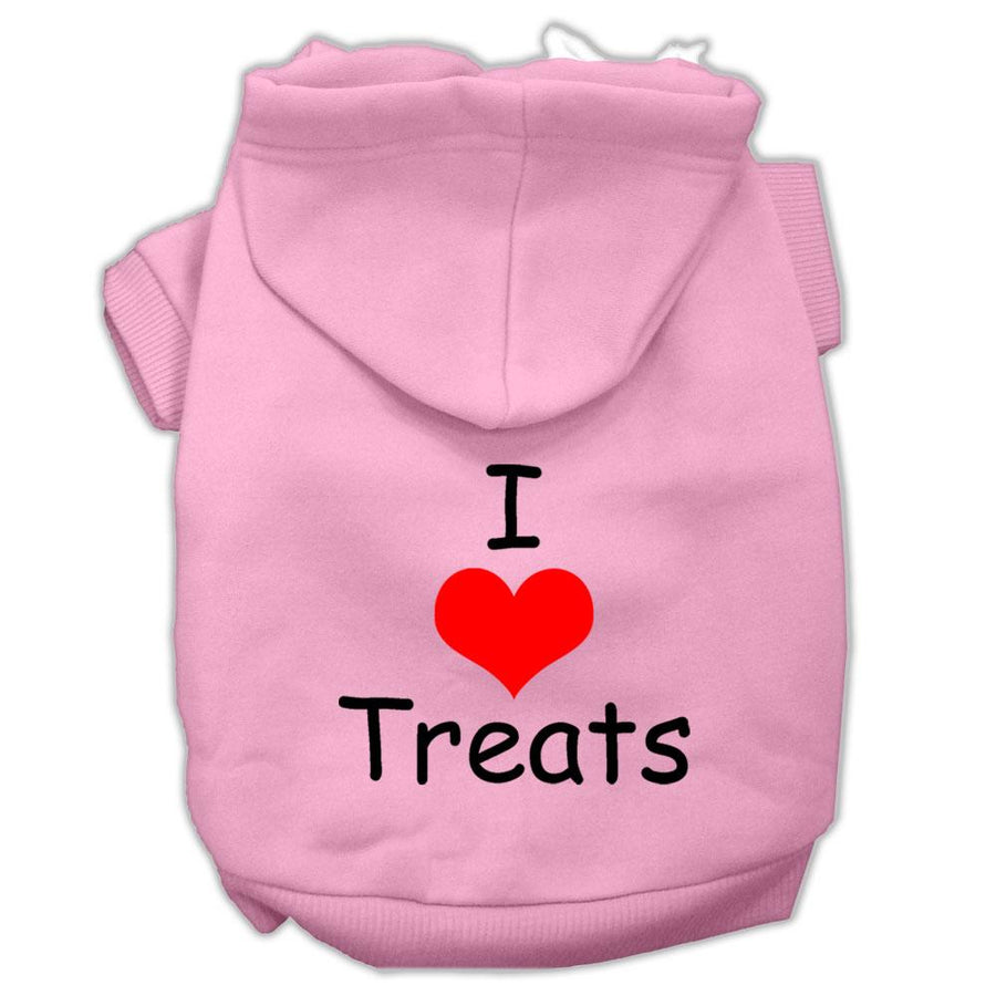 I Love Treats Screen Print Pet Hoodies Pink Size Xxl (18)