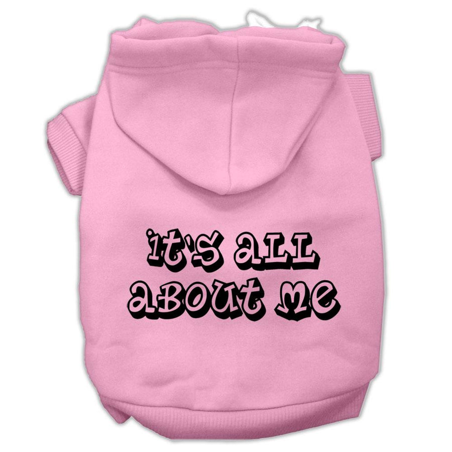 It's All About Me Screen Print Pet Hoodies Light Pink Size Xxl (18)