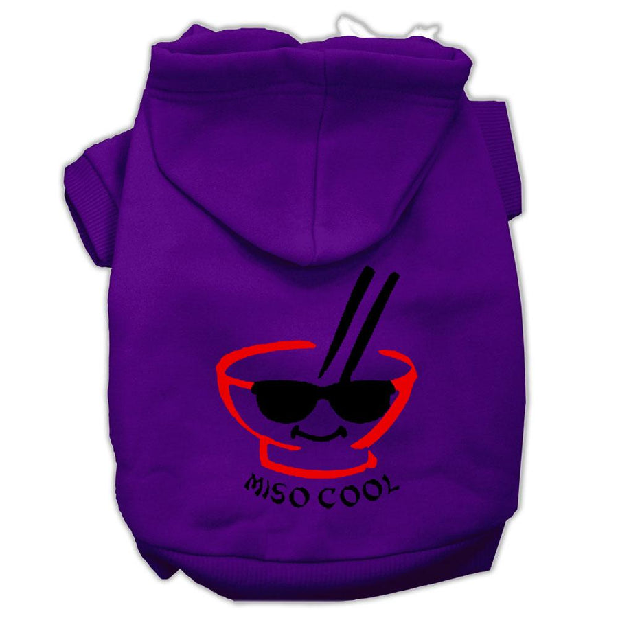 Miso Cool Screen Print Pet Hoodies Purple Size Xl (16)