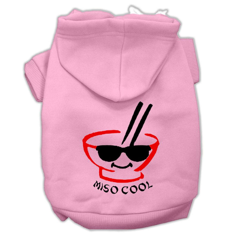 Miso Cool Screen Print Pet Hoodies Pink Size Xxl (18)