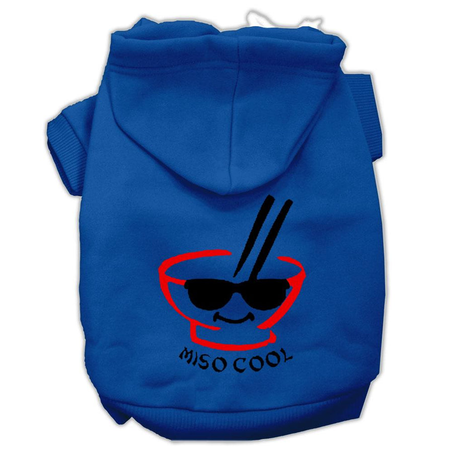 Miso Cool Screen Print Pet Hoodies Blue Size Xxxl (20)