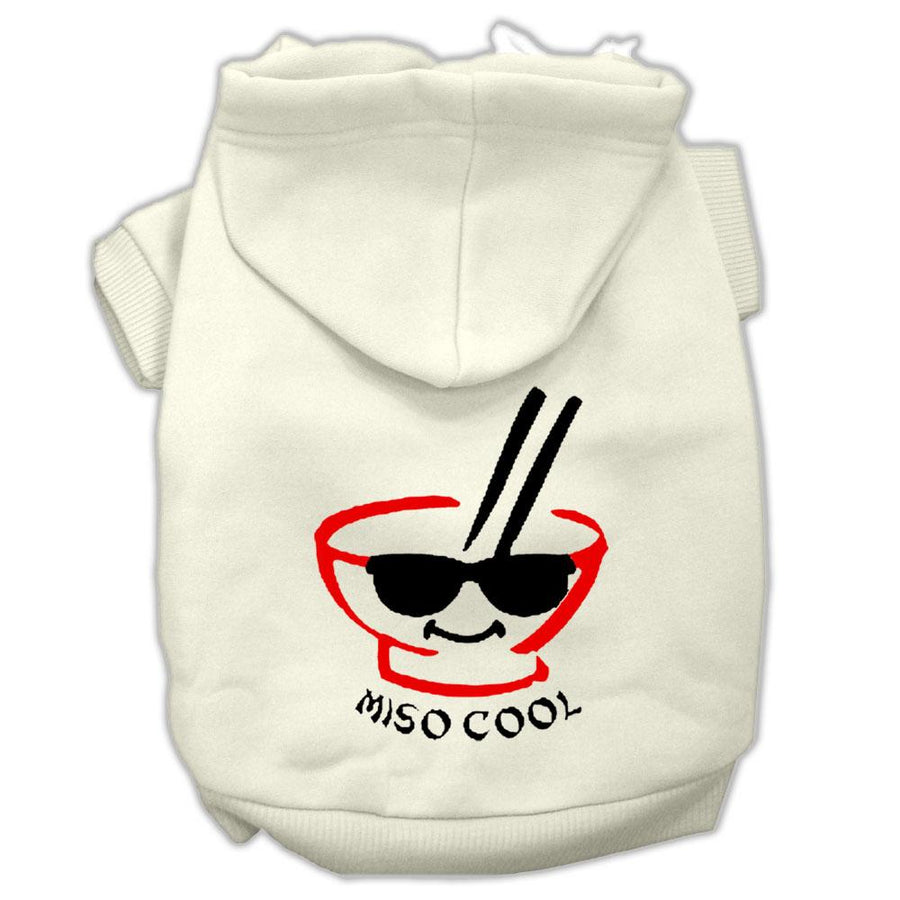 Miso Cool Screen Print Pet Hoodies Cream Size Xxxl (20)
