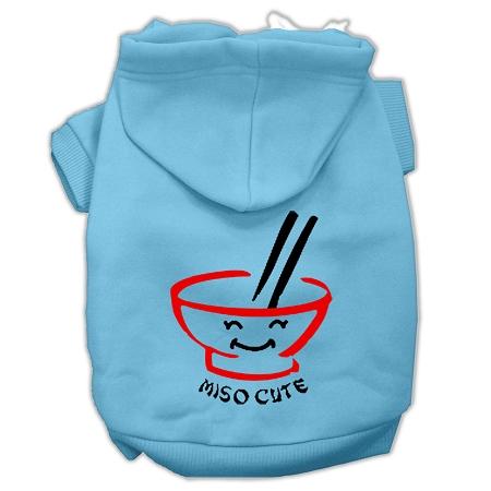 Miso Cute Screen Print Pet Hoodies Baby Blue Size Xxl (18)