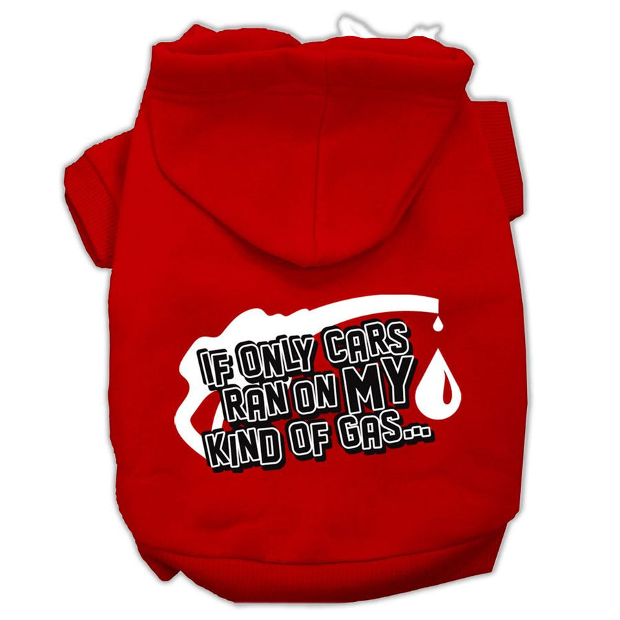 My Kind Of Gas Screen Print Pet Hoodies Red Size S (10)