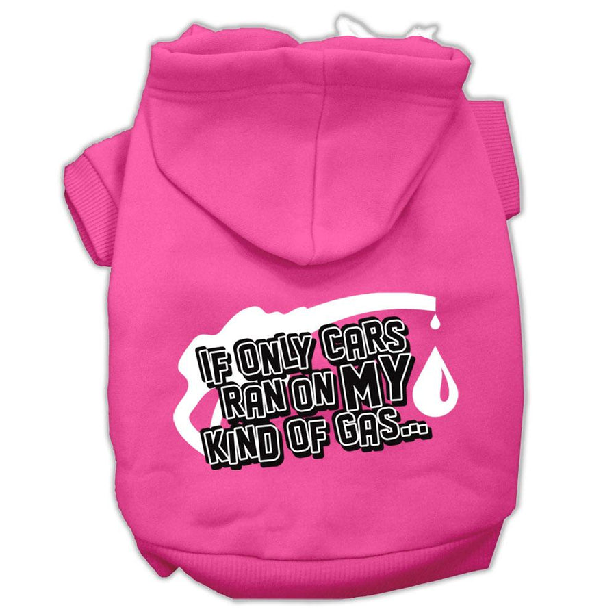My Kind Of Gas Screen Print Pet Hoodies Bright Pink Size Xl (16)