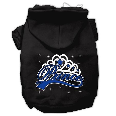 I'm A Prince Screen Print Pet Hoodies Black Size Med (12)