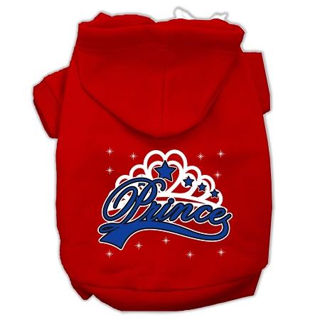 I'm A Prince Screen Print Pet Hoodies Red Size Med (12)