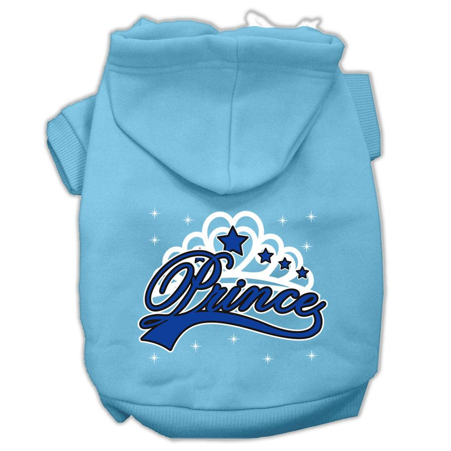 I'm A Prince Screen Print Pet Hoodies Baby Blue Size Xxl (18)
