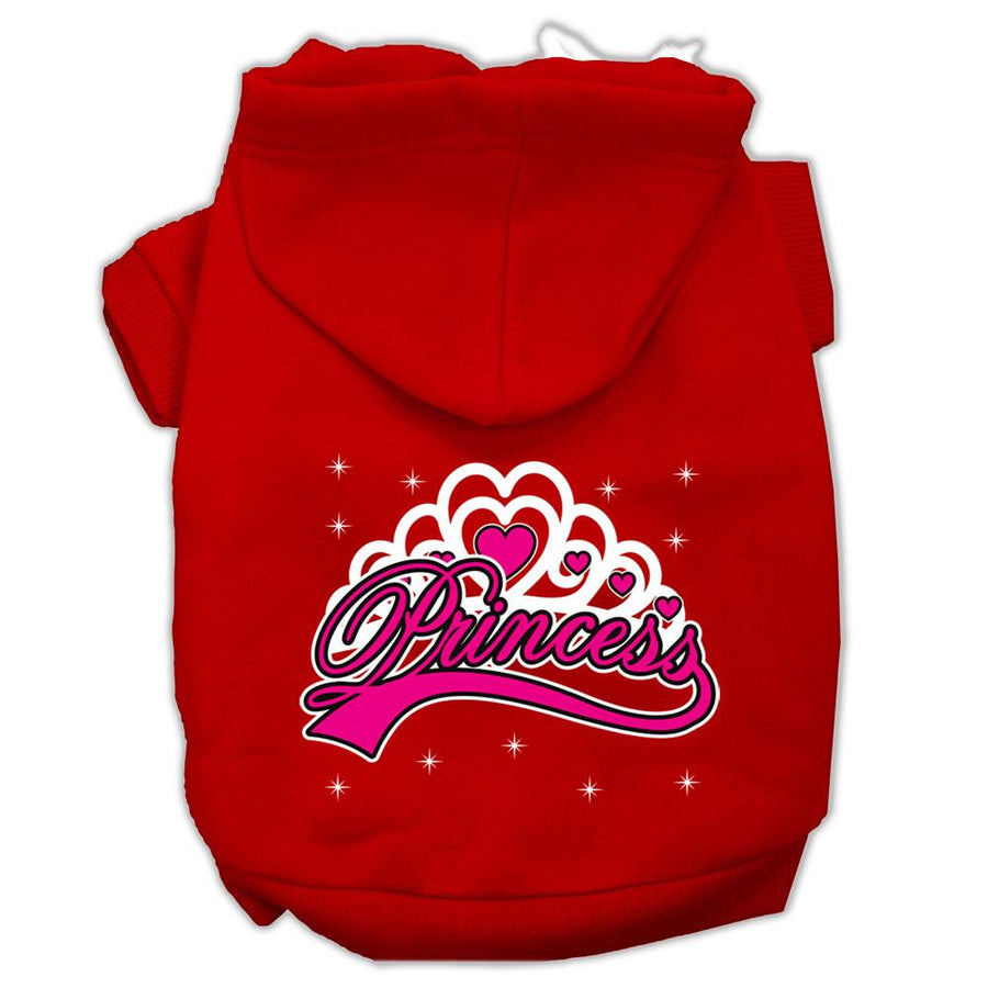 I'm A Princess Screen Print Pet Hoodies Red Size Xl (16)