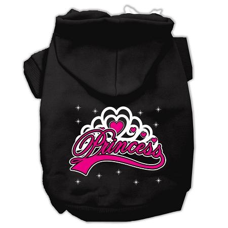 I'm A Princess Screen Print Pet Hoodies Black Size Xs (8)