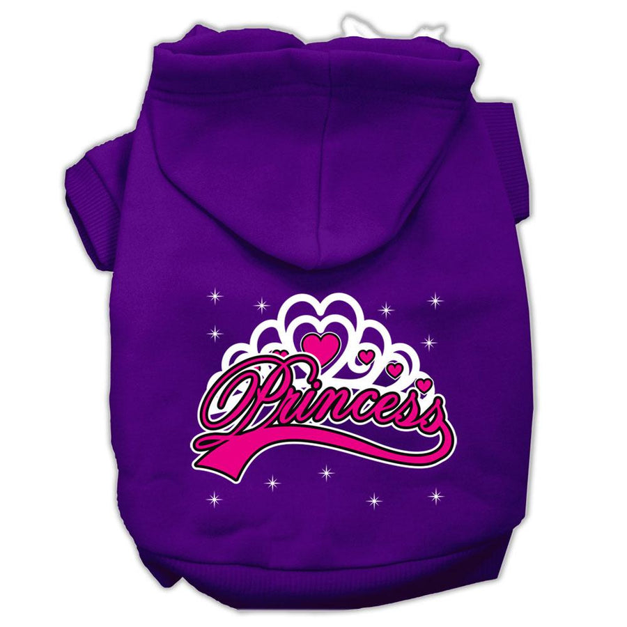 I'm A Princess Screen Print Pet Hoodies Purple Size Xs (8)