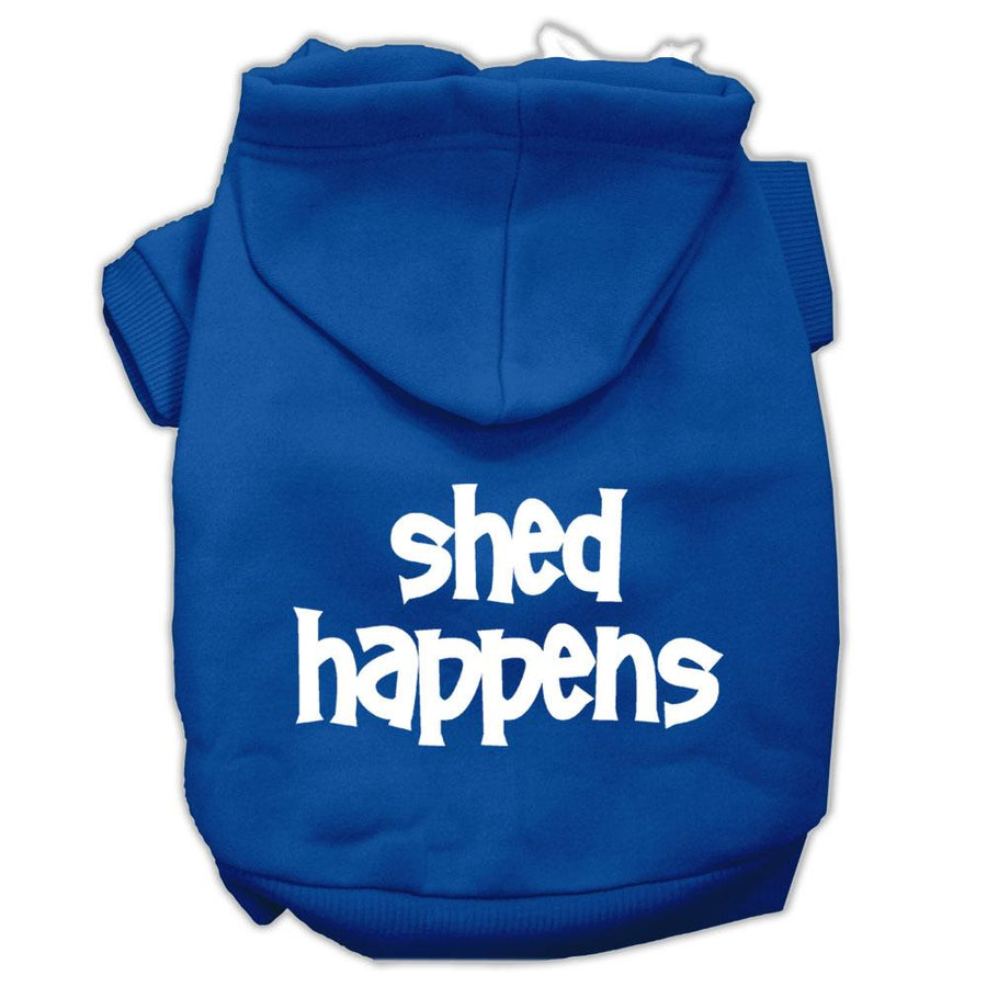 Shed Happens Screen Print Pet Hoodies Blue Size Xxl (18)