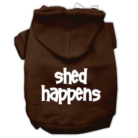 Shed Happens Screen Print Pet Hoodies Brown Size Xxl (18)