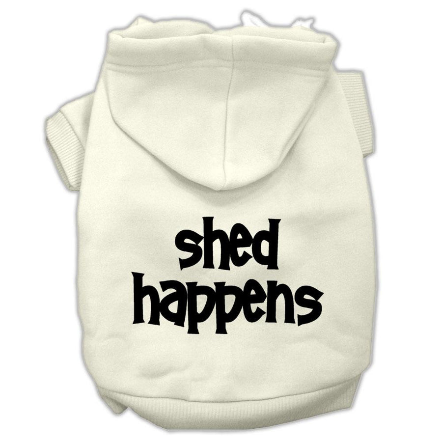 Shed Happens Screen Print Pet Hoodies Cream Size Xxl (18)