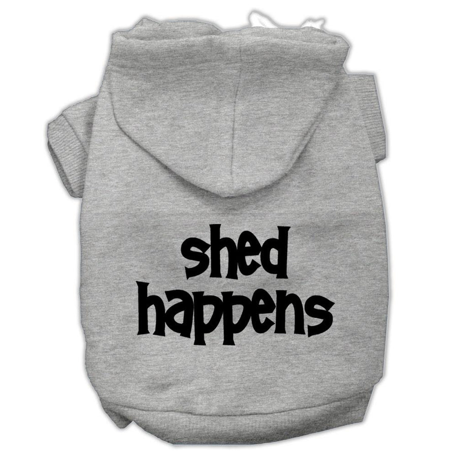 Shed Happens Screen Print Pet Hoodies Grey Size Xxl (18)