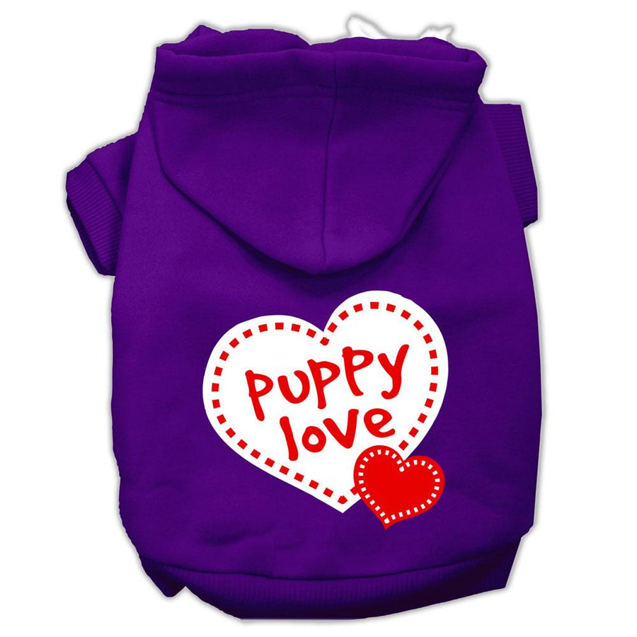 Puppy Love Screen Print Pet Hoodies Purple Size Xxl (18)