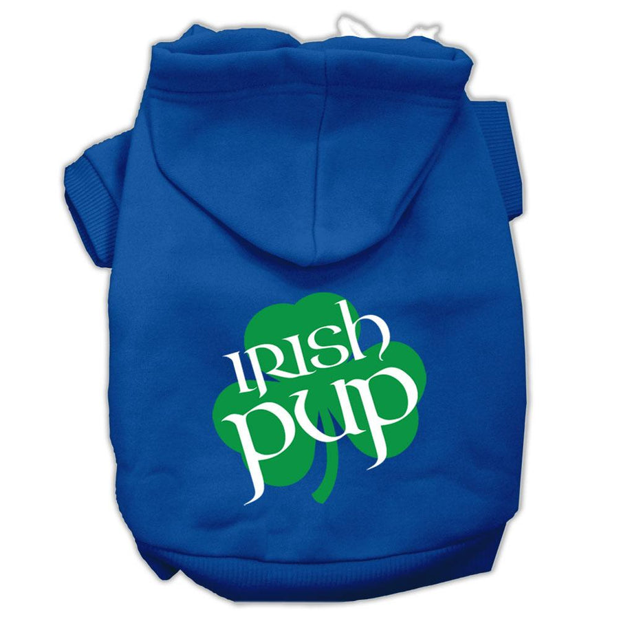 Irish Pup Screen Print Pet Hoodies Blue Size Xxl (18)