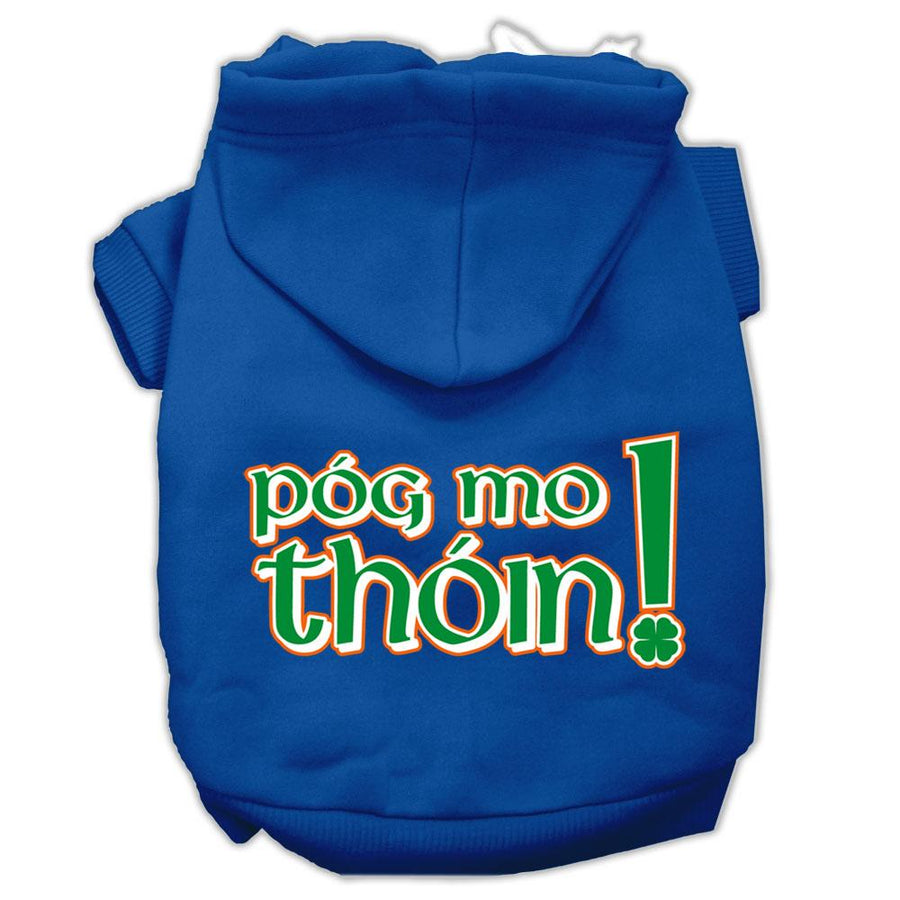 Pog Mo Thoin Screen Print Pet Hoodies Blue Size Xl (16)