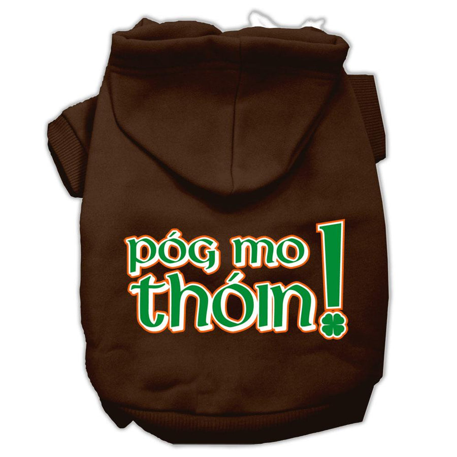 Pog Mo Thoin Screen Print Pet Hoodies Brown Size Xl (16)