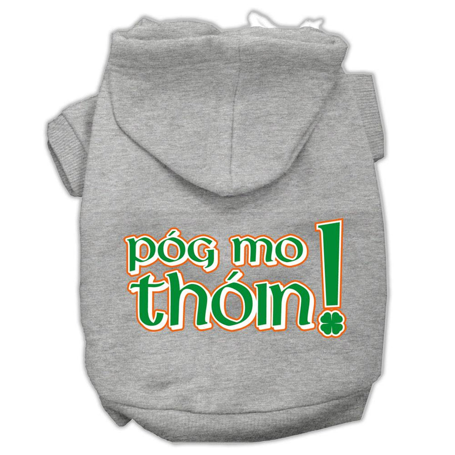 Pog Mo Thoin Screen Print Pet Hoodies Grey Size Xl (16)
