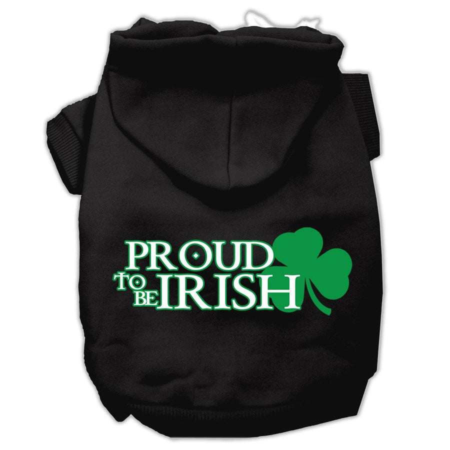 Proud To Be Irish Screen Print Pet Hoodies Black Size Xxxl (20)