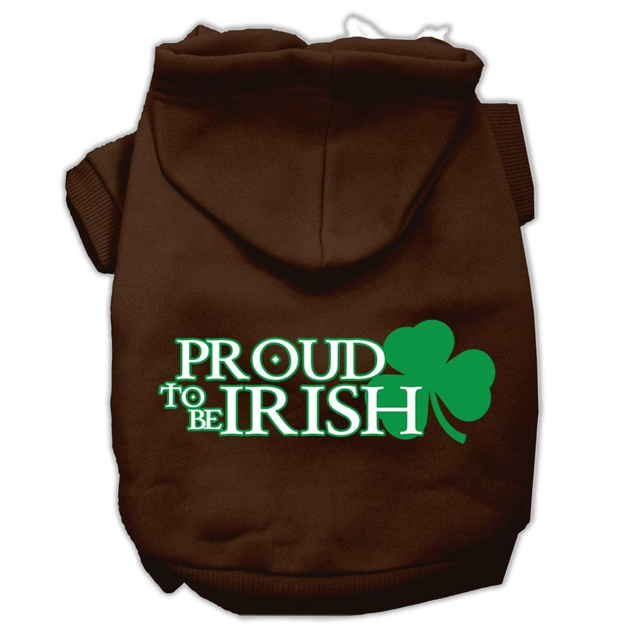 Proud To Be Irish Screen Print Pet Hoodies Brown Size Xxxl (20)