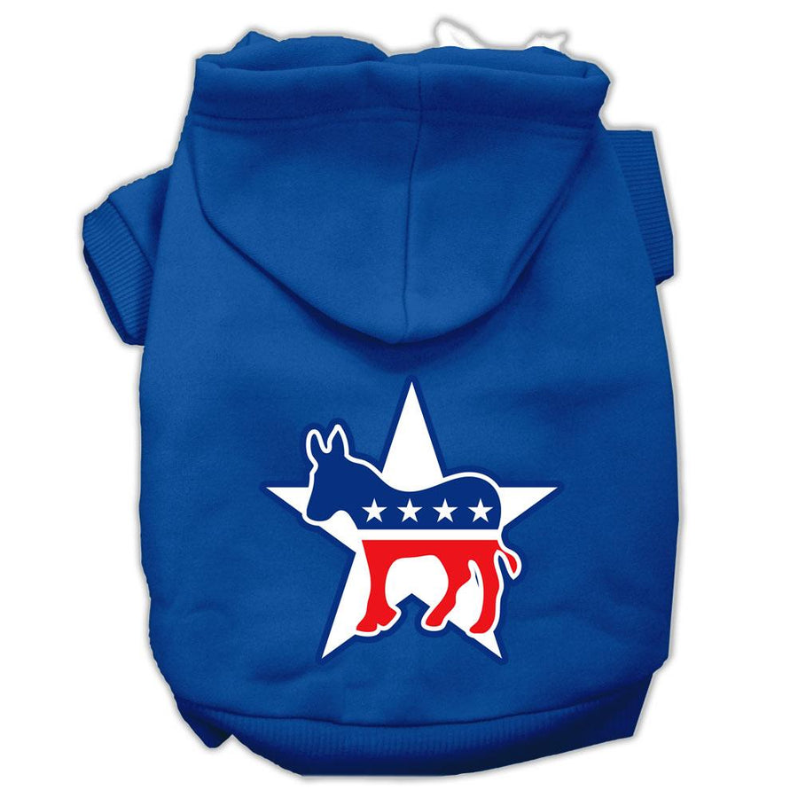 Democrat Screen Print Pet Hoodies Blue Size Xxl (18)