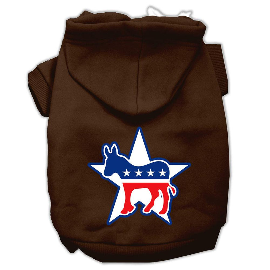 Democrat Screen Print Pet Hoodies Brown Size Xxl (18)