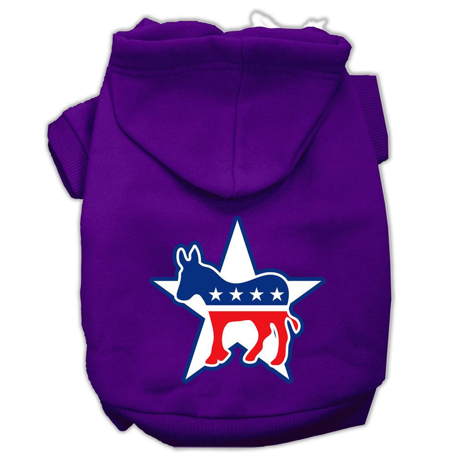 Democrat Screen Print Pet Hoodies Purple Size Xxl (18)