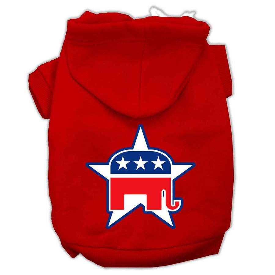Republican Screen Print Pet Hoodies Red Size Xl (16)