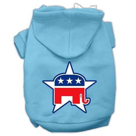 Republican Screen Print Pet Hoodies Baby Blue Size Xxxl (20)