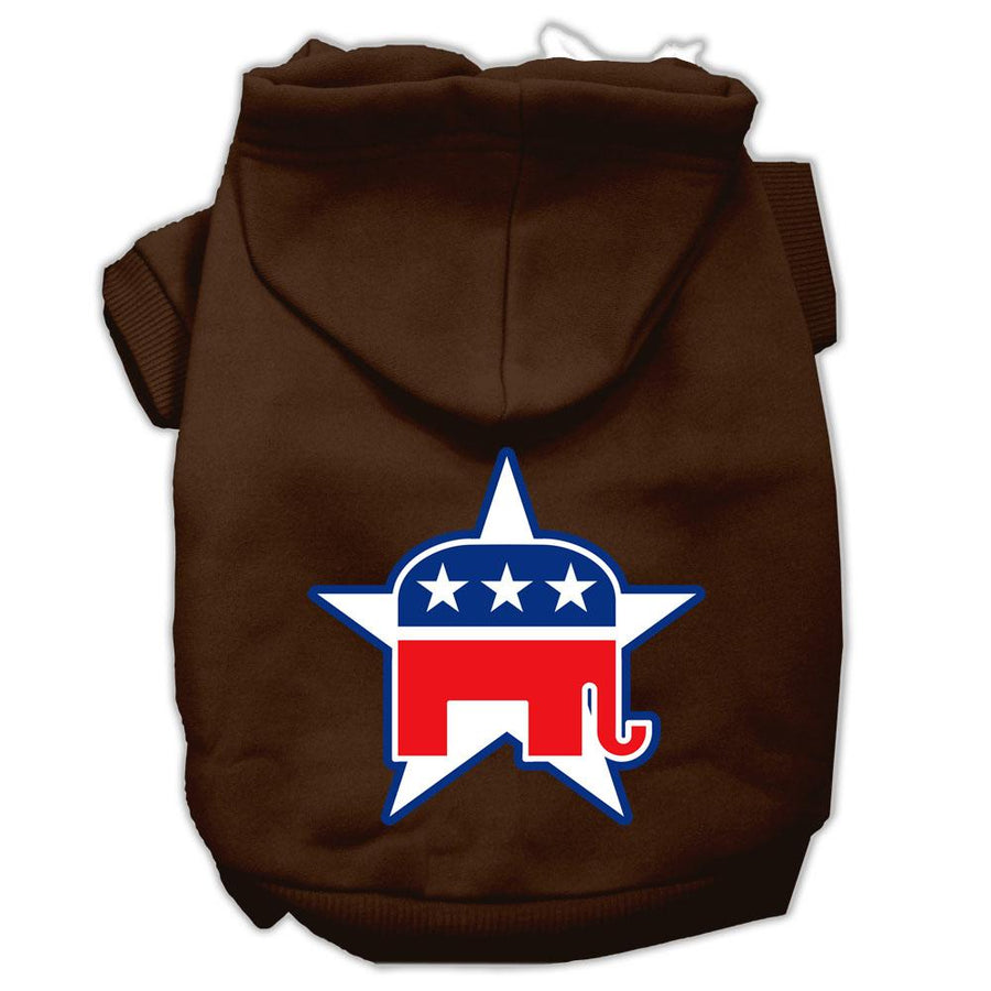 Republican Screen Print Pet Hoodies Brown Size Xxxl (20)