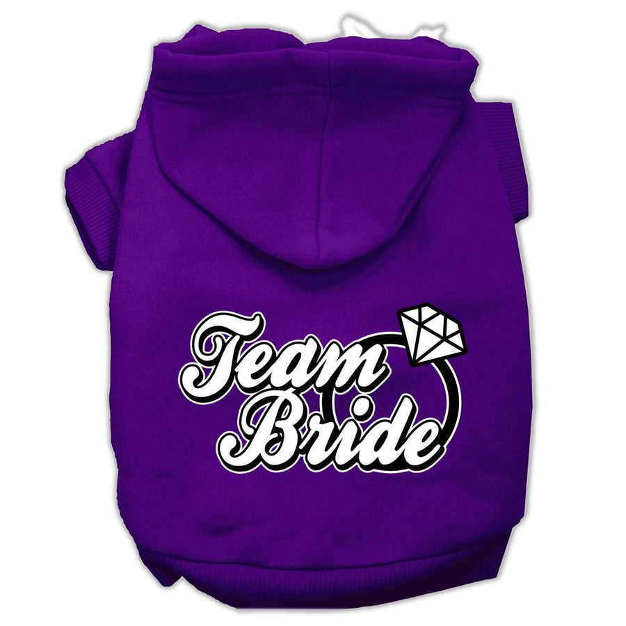 Team Bride Screen Print Pet Hoodies Purple Size Xxl (18)