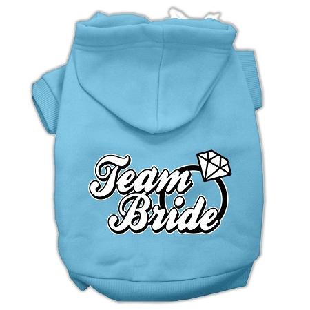 Team Bride Screen Print Pet Hoodies Baby Blue Size Xxxl (20)