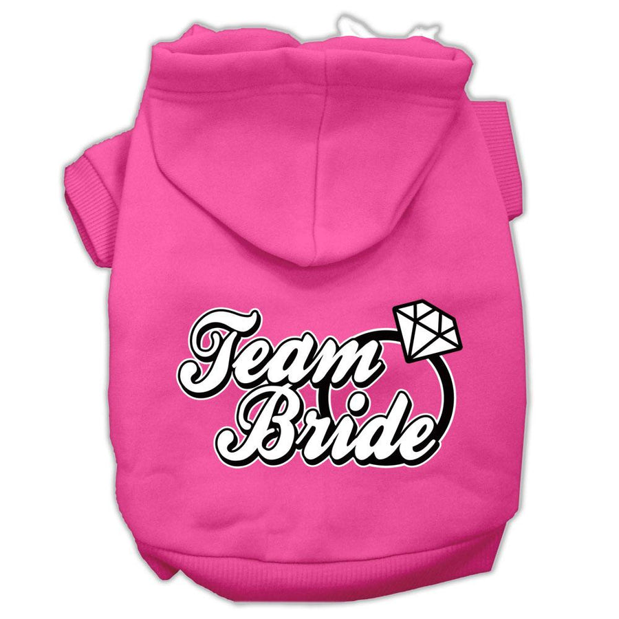 Team Bride Screen Print Pet Hoodies Bright Pink Size Xxxl (20)
