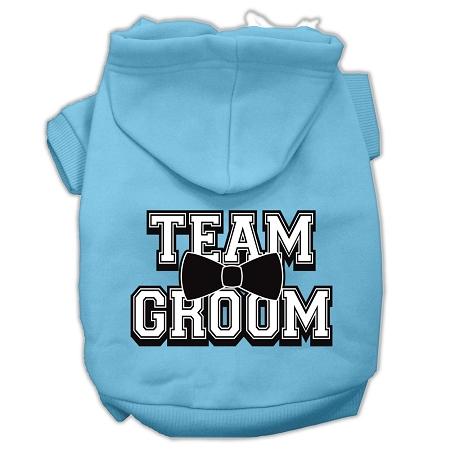 Team Groom Screen Print Pet Hoodies Baby Blue Size Xxl (18)