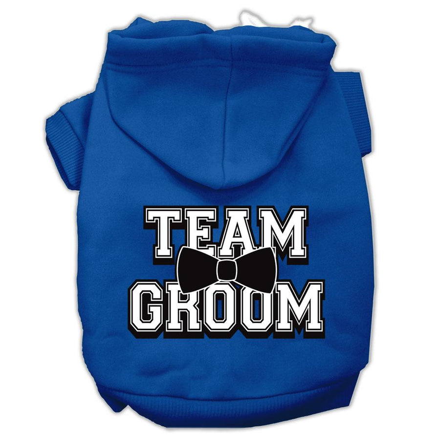 Team Groom Screen Print Pet Hoodies Blue Size Xxxl (20)