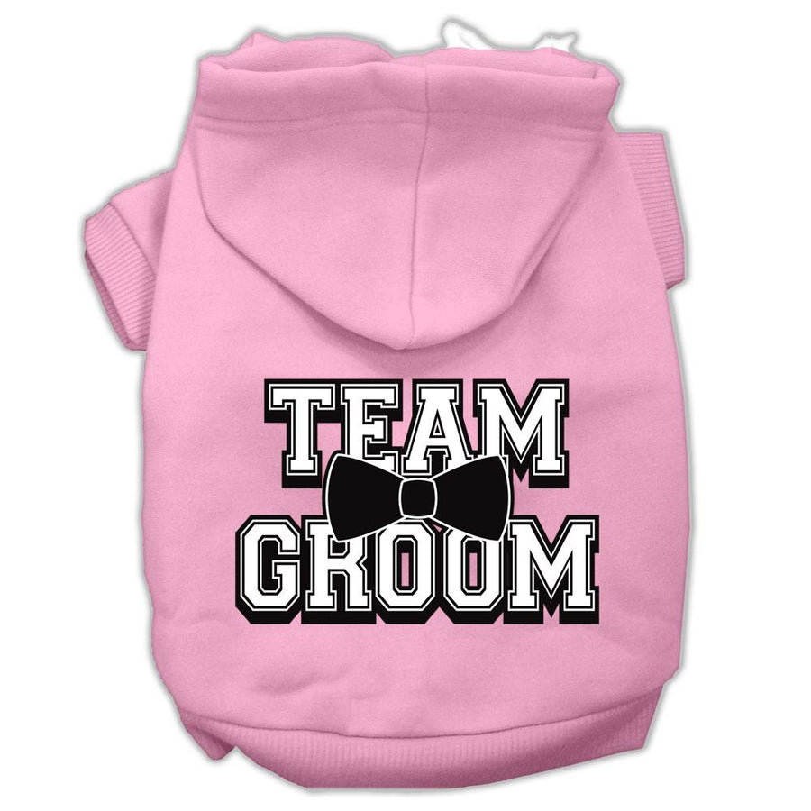 Team Groom Screen Print Pet Hoodies Light Pink Size Xxxl (20)