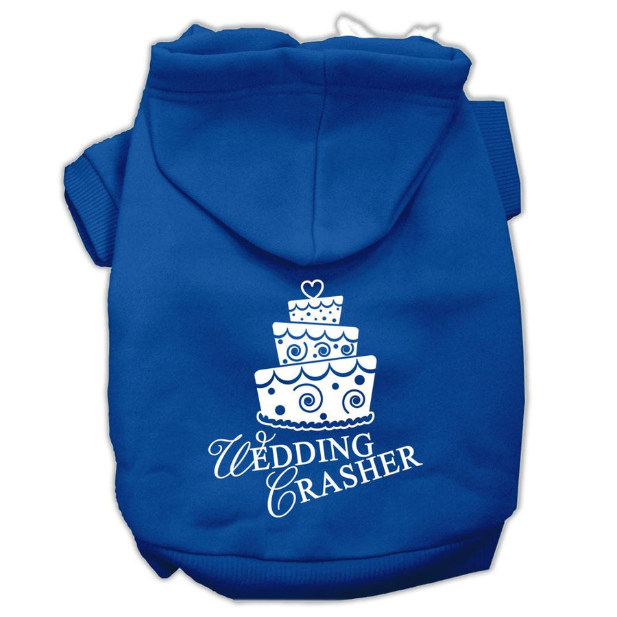 Wedding Crasher Screen Print Pet Hoodies Blue Size Xs (8)