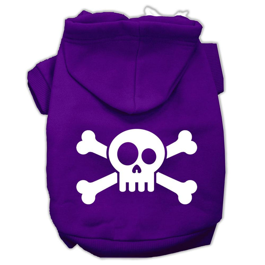 Skull Crossbone Screen Print Pet Hoodies Purple Size Xxxl (20)