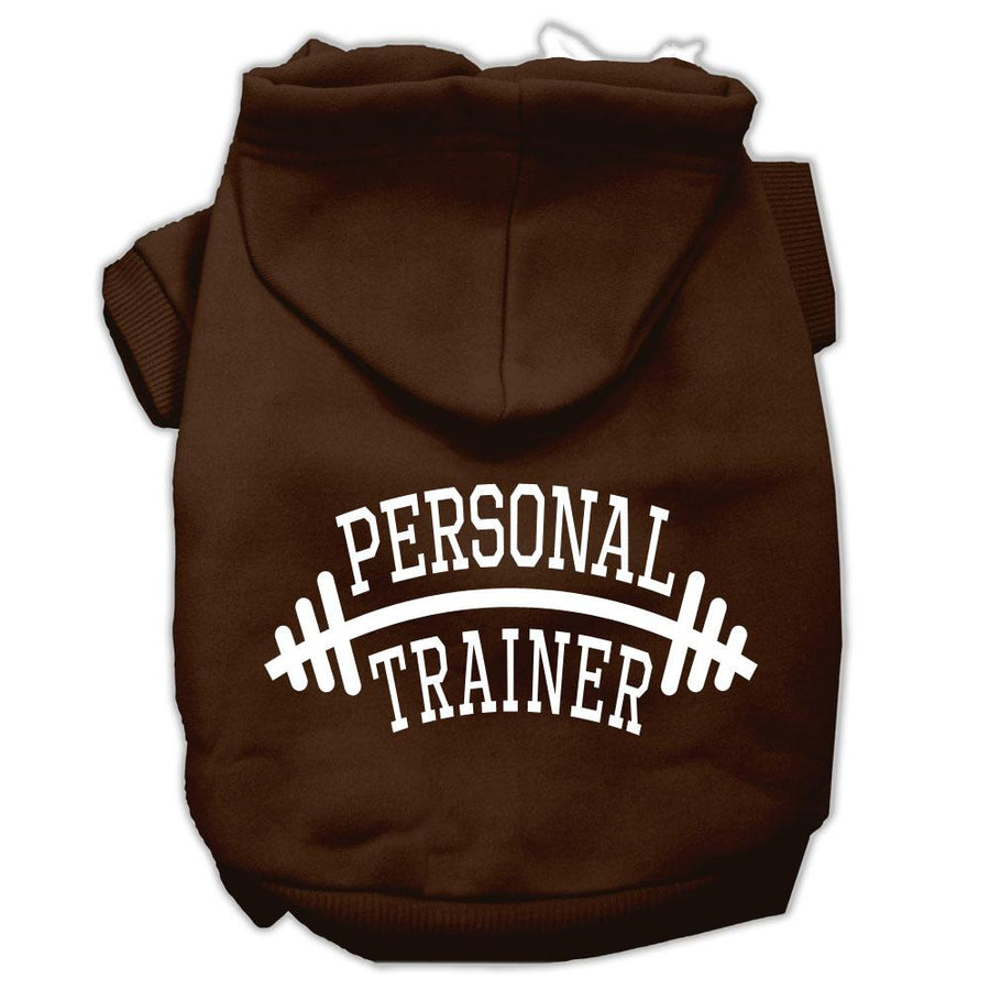 Personal Trainer Screen Print Pet Hoodies Brown Size Xl (16)