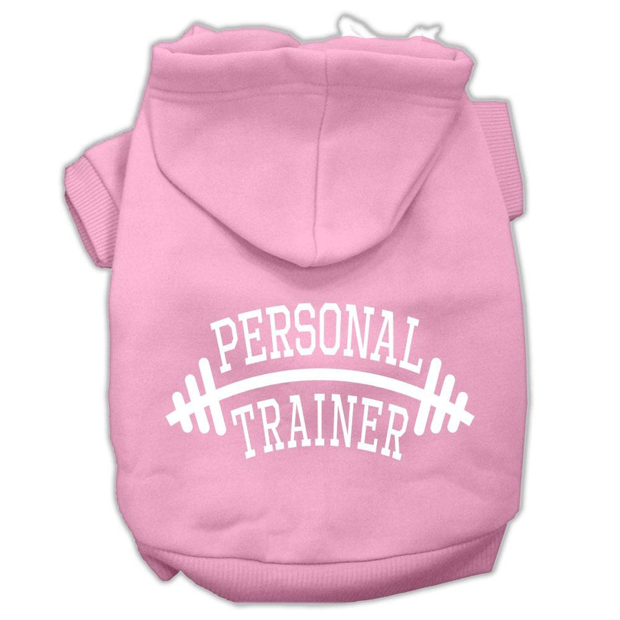 Personal Trainer Screen Print Pet Hoodies Light Pink Size Xxl (18)
