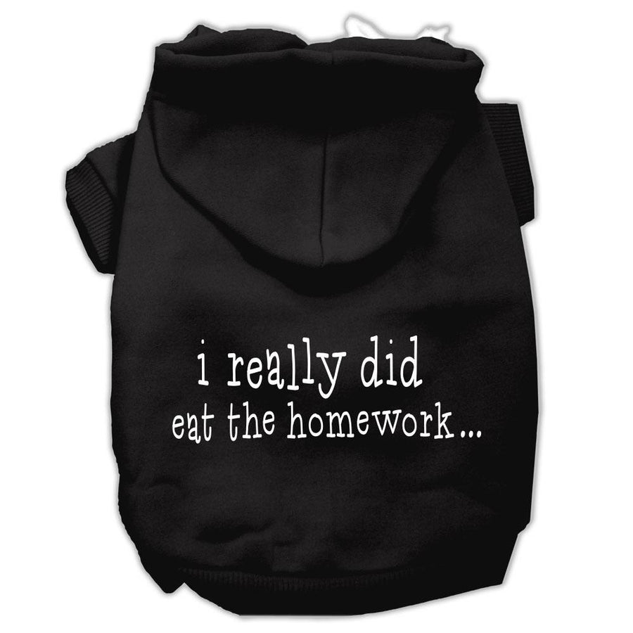I Really Did Eat The Homework Screen Print Pet Hoodies Black Size Xxxl(20)
