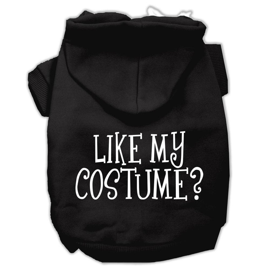 Like My Costume? Screen Print Pet Hoodies Black Size M (12)